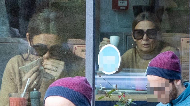 Kinga Rusin pałaszuje obiadek z Czarkiem Lisem
