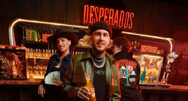 Artysta młodego pokolenia w reklamie Desperadosa