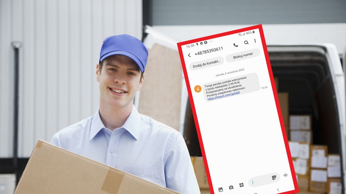 Oszuści wysyłają wiadomość o wstrzymaniu paczki
