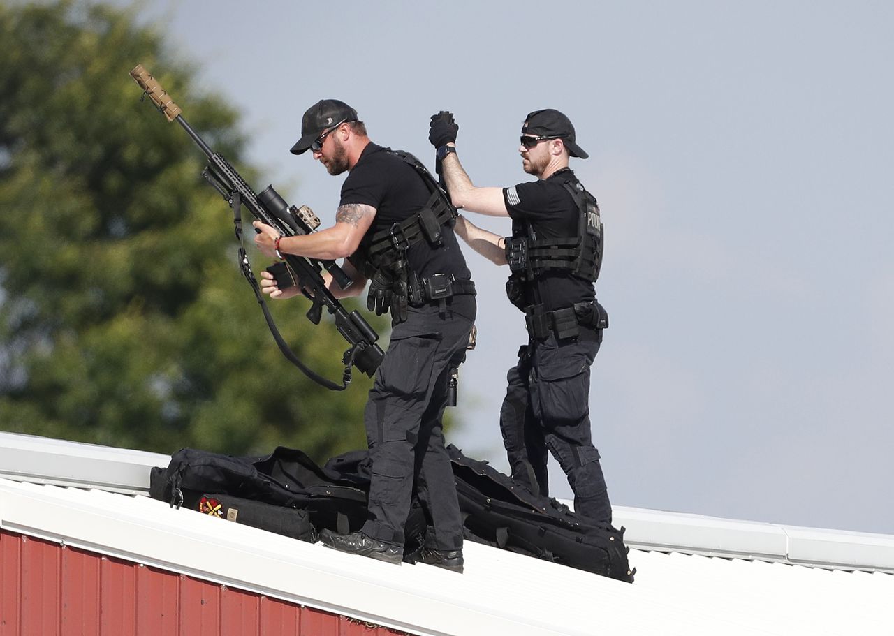 Snipers protecting Trump's election rally in Butler