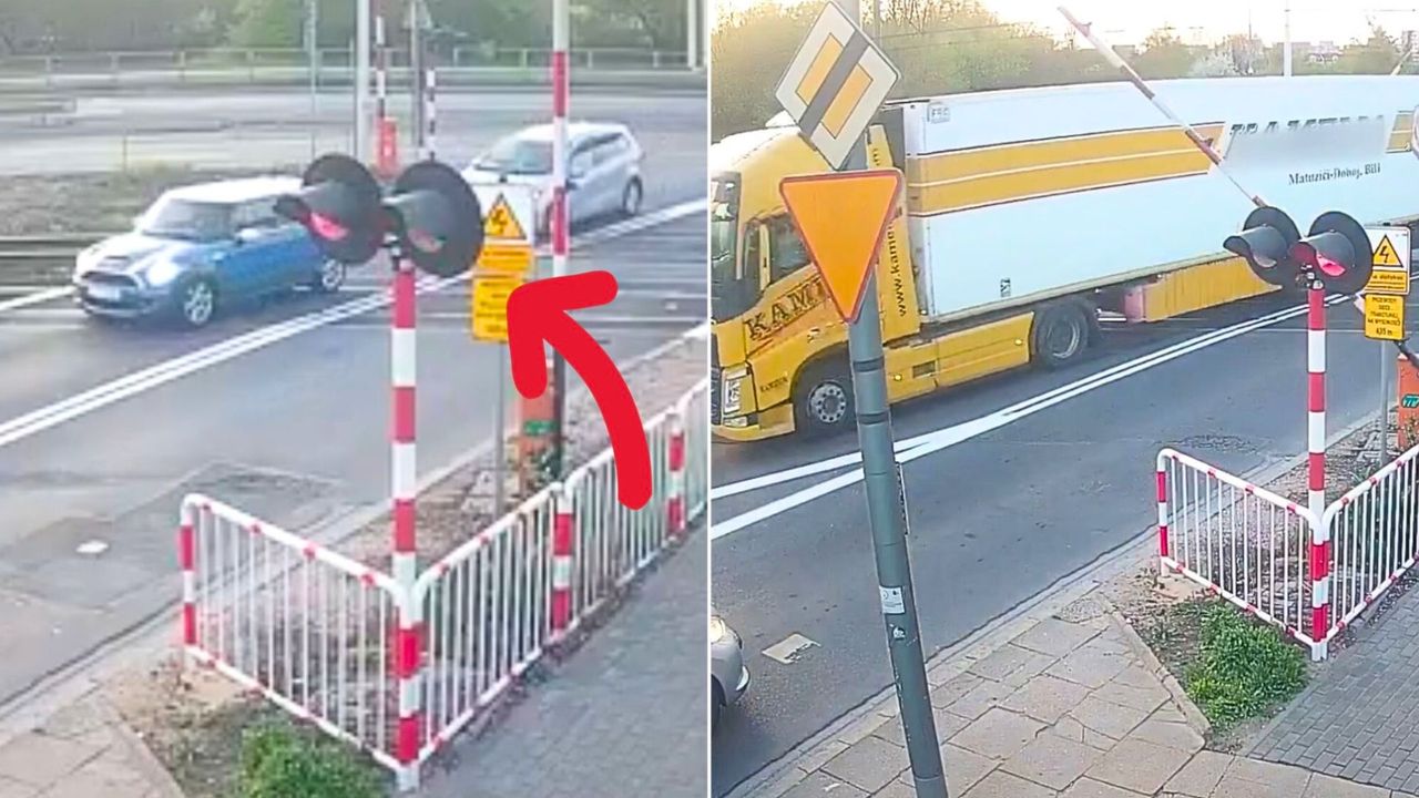 Brawura kierowców na przejeździe w Warszawie. "Brakuje nam już słów"