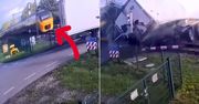 Pociąg staranował ciężarówkę. Nagranie z wypadku na przejeździe
