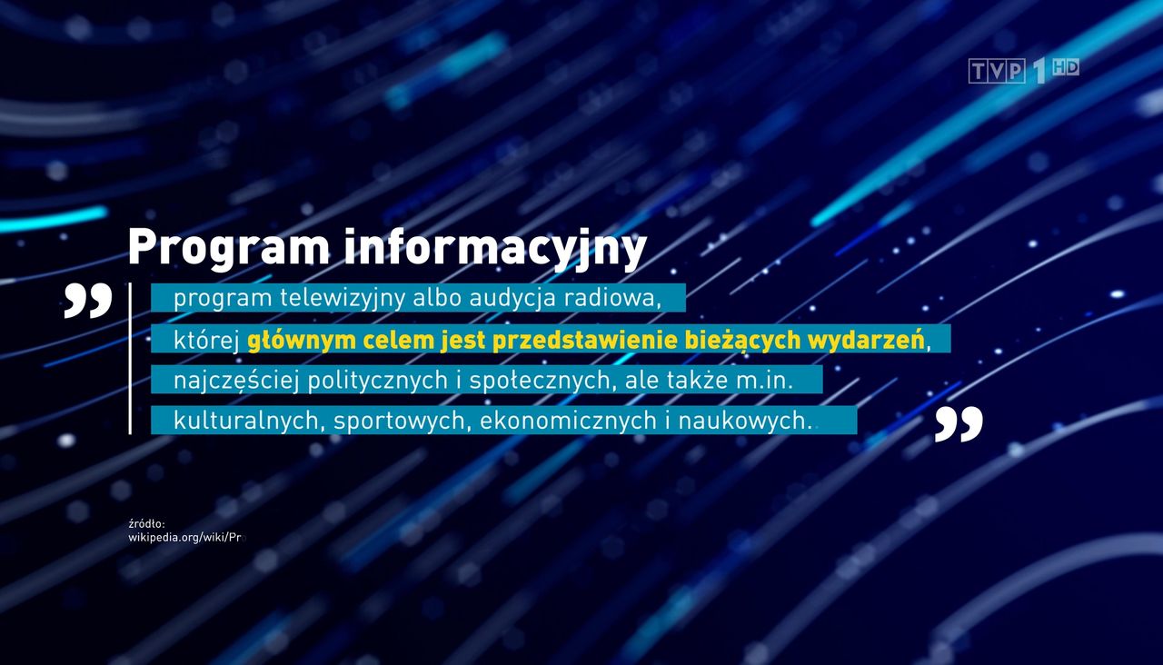 Plansza informacyjna w TVP