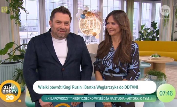 Bartosz Węglarczyk i Kinga Rusin ponownie w "Dzień dobry TVN"