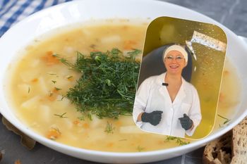 Kucharka z przedszkola pokazała, jak zrobić zupę koperkową. Smakuje jak za dawnych lat