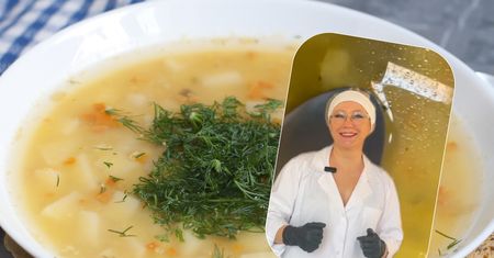 Kucharka z przedszkola pokazała, jak zrobić zupę koperkową. Smakuje jak za dawnych lat
