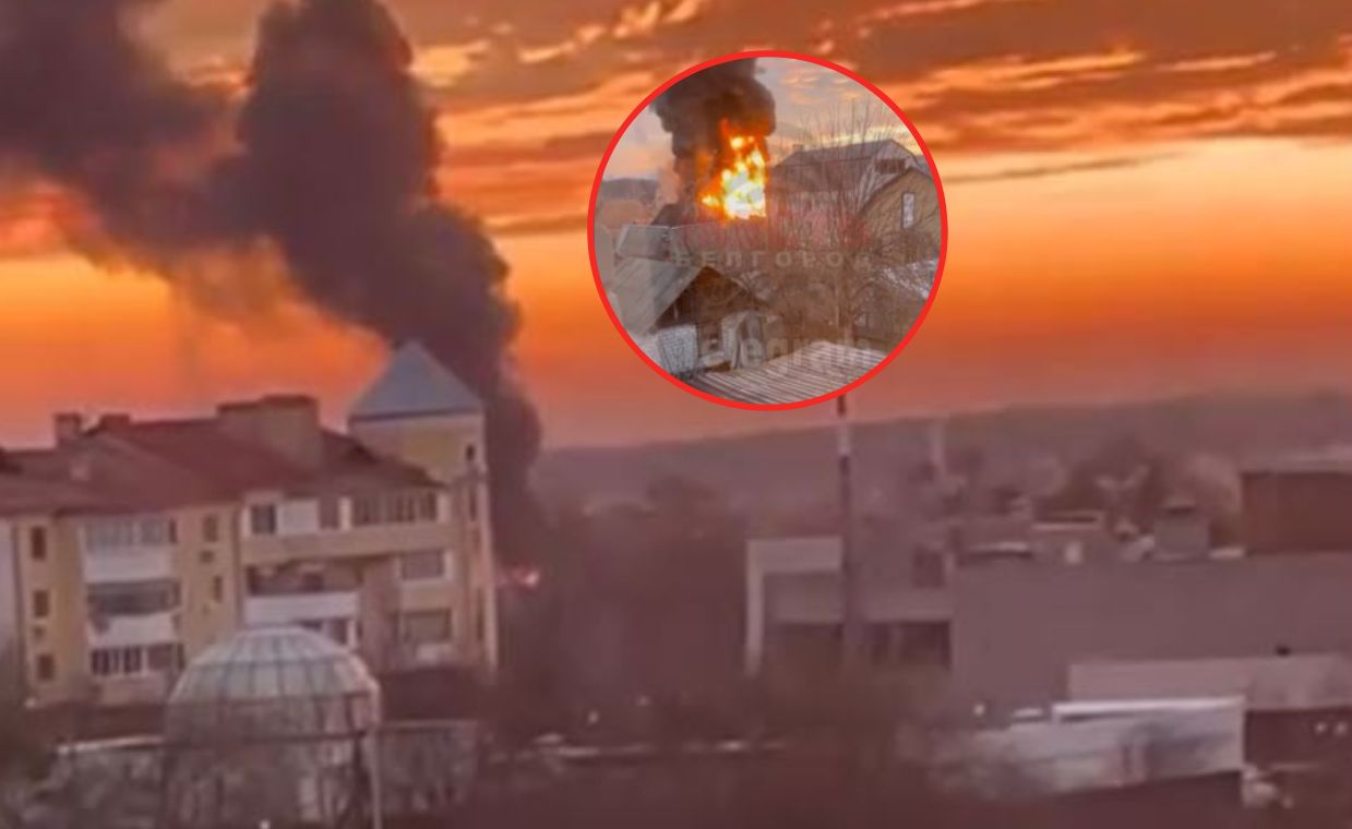Wybuchowy poranek w Biełgorodzie. Słupy dymu nad miastem