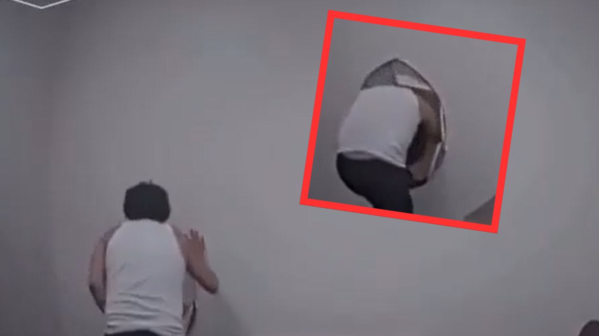 Zastrzelił niemal całą rodzinę. Uciekł z pokoju przesłuchań przez ścianę  