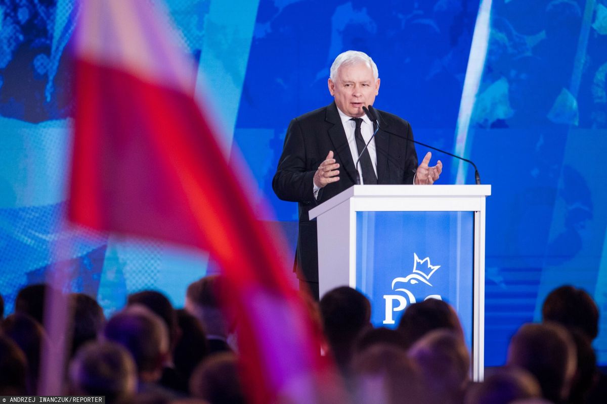 Jarosław Kaczyński na konwencji w 2018 r.