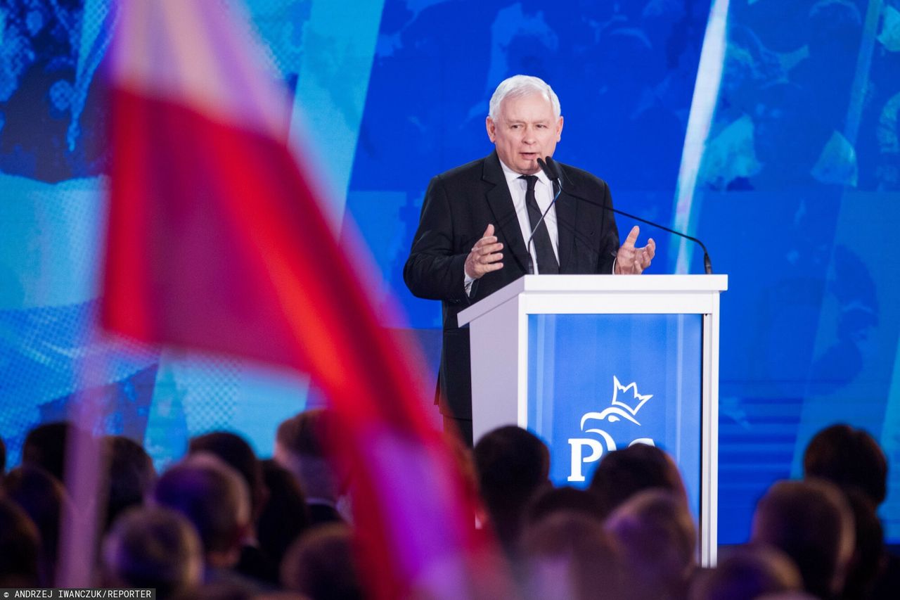 Jarosław Kaczyński na konwencji w 2018 r.