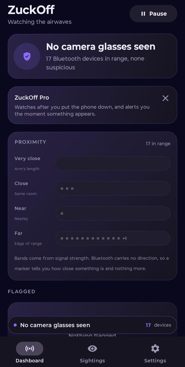 aplikacja ZuckOff