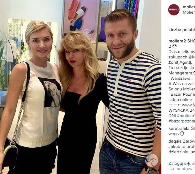 Kuba Błaszczykowski na zakupach z żoną Agatą