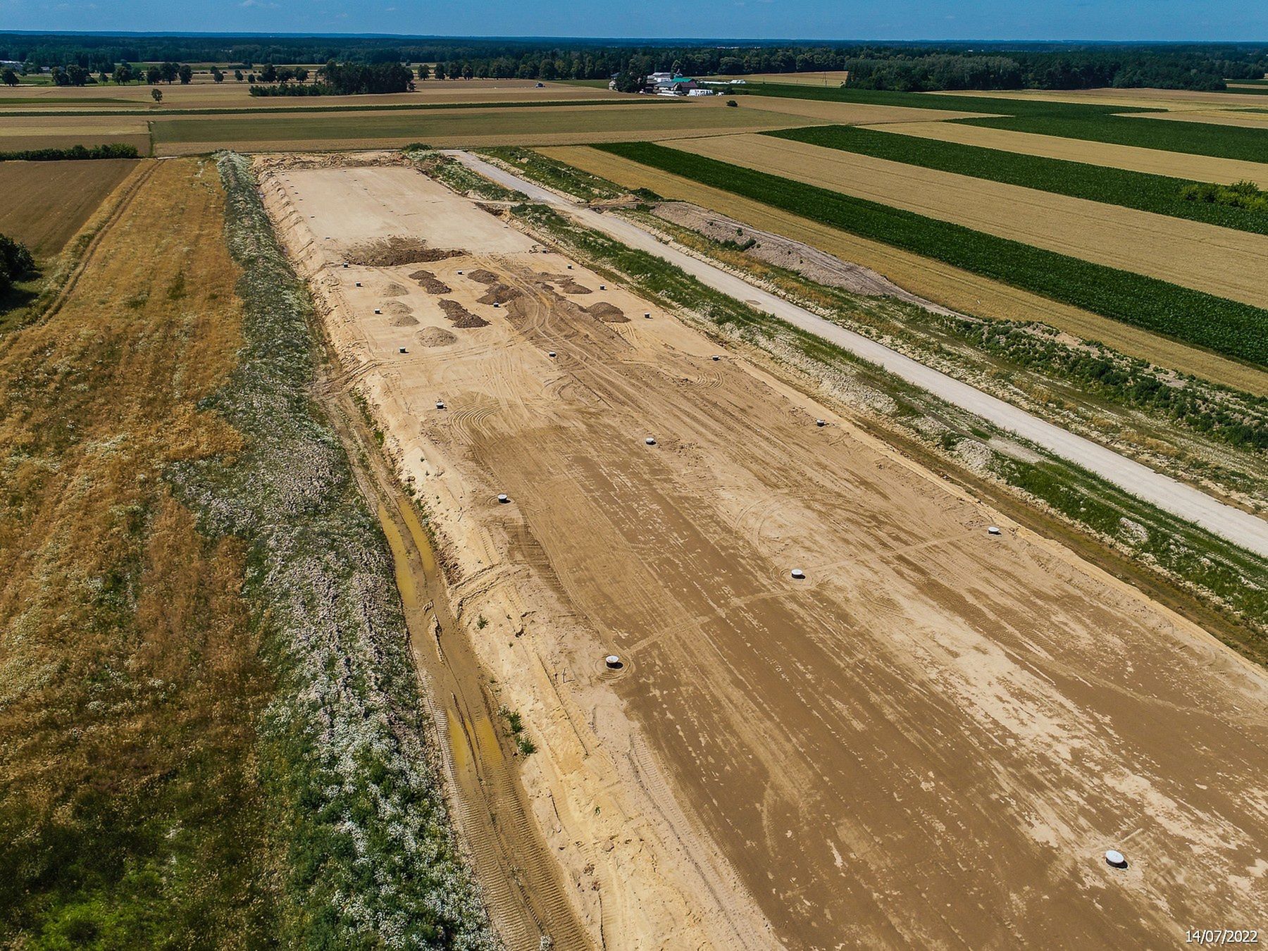 Budowa autostrady A2 na odcinku Gręzów-Siedlce Zachód, stan na lipiec 2022 r.