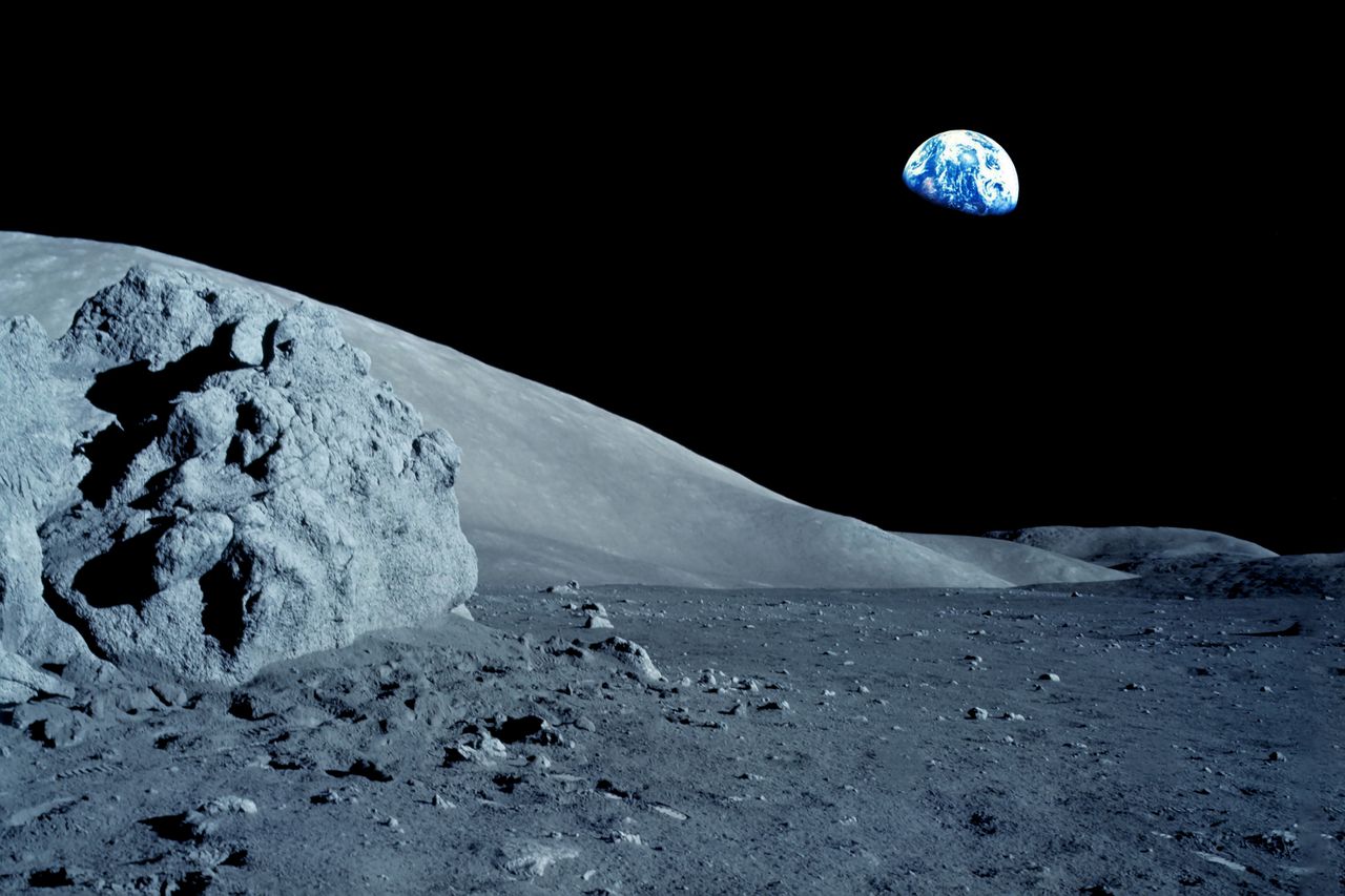 View of the Moon's surface. Image elements provided by NASA (Source: Adobe Stock/Artsiom P)