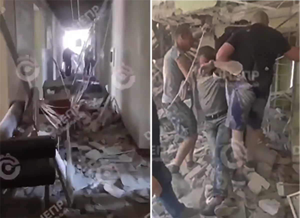 Atak na klinikę w Dnieprze. Wstrząsające nagrania w sieci