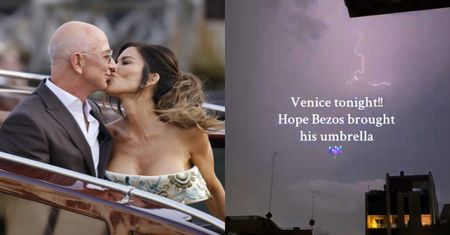 Weselny KOSZMAR Jeffa Bezosa i Lauren Sanchez. Przyjęcie powitalne przerwała gwałtowna burza, gwiazdy musiały UCIEKAĆ