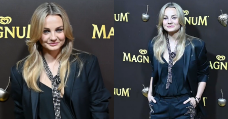 Uśmiechnięta Małgorzata Socha w czerni na pokazie mody