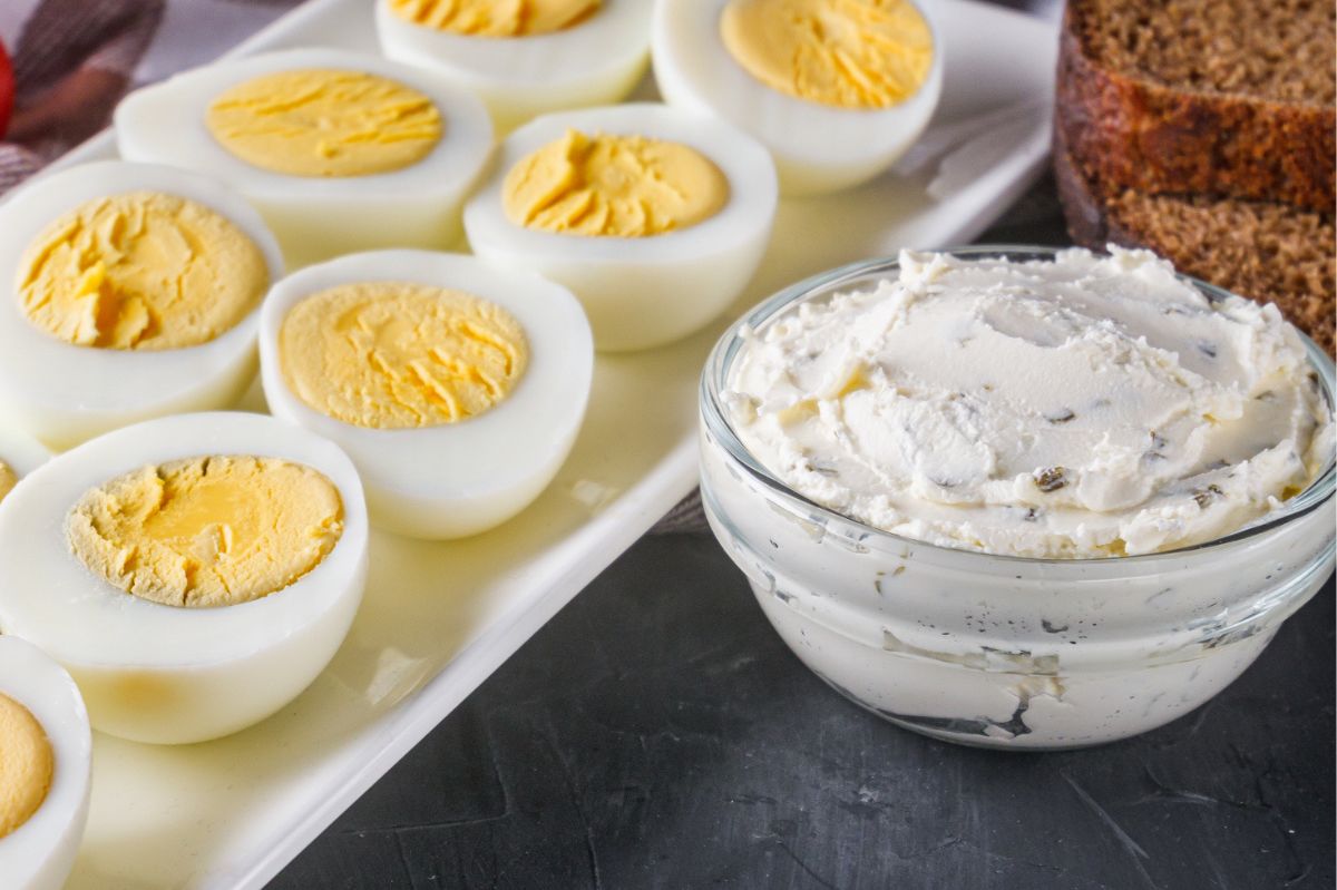This tartar sauce was made by our great-grandmothers. The eggs in it are out of this world.