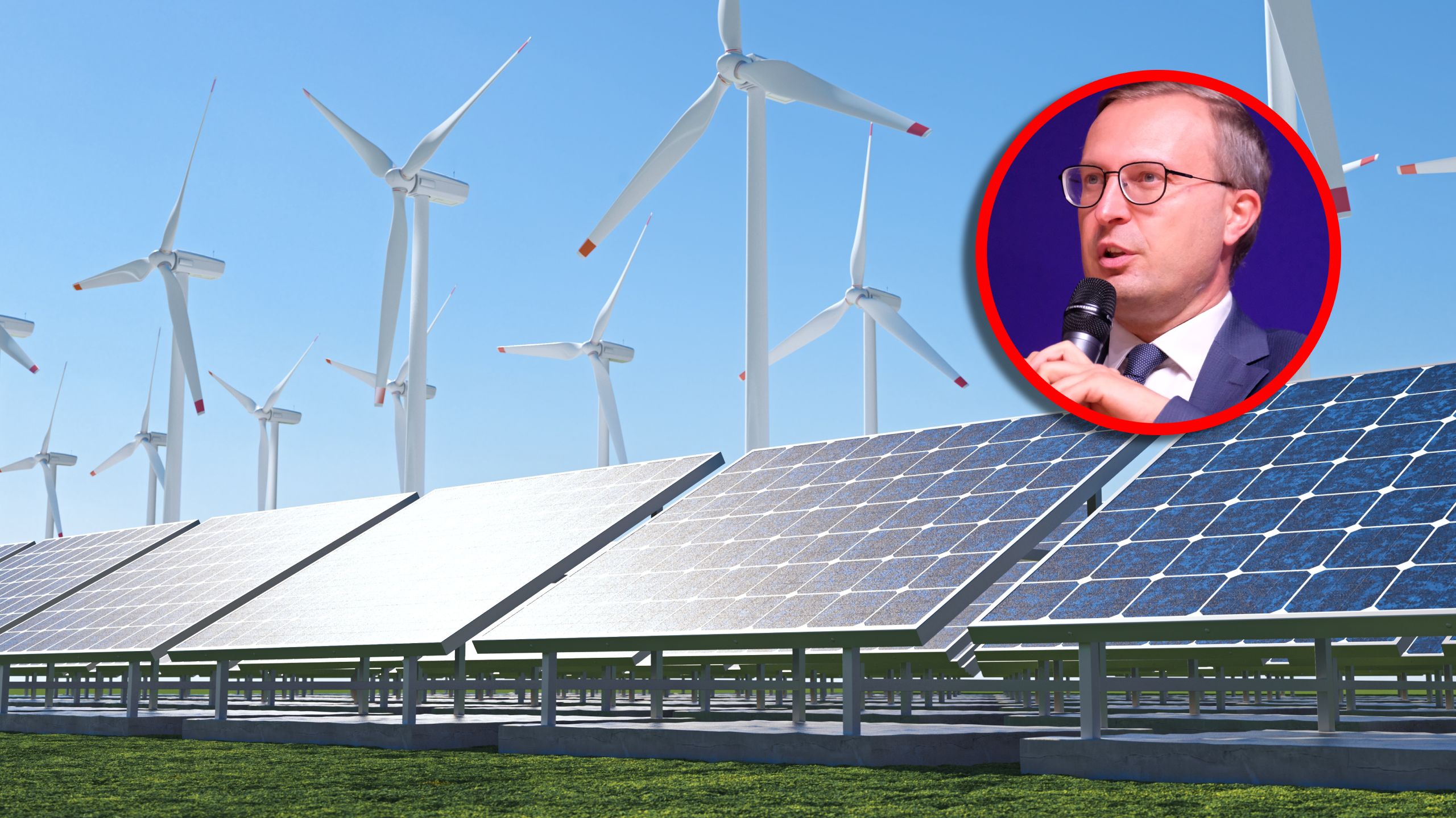 Kierowany przez Pawła Borysa PFR pożyczy pieniądze na pierwszą tak dużą elektrownię solarną i wiatrową w Polsce . Fotografia ma charakter ilustracyjny