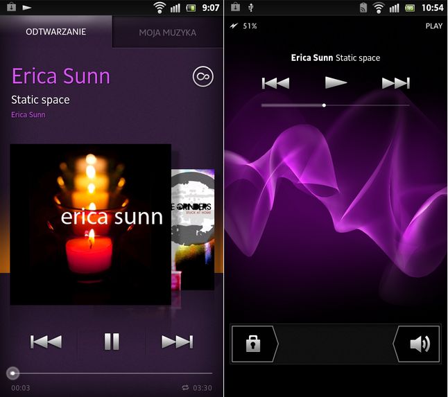Xperia S - odtwarzacz audio Sony