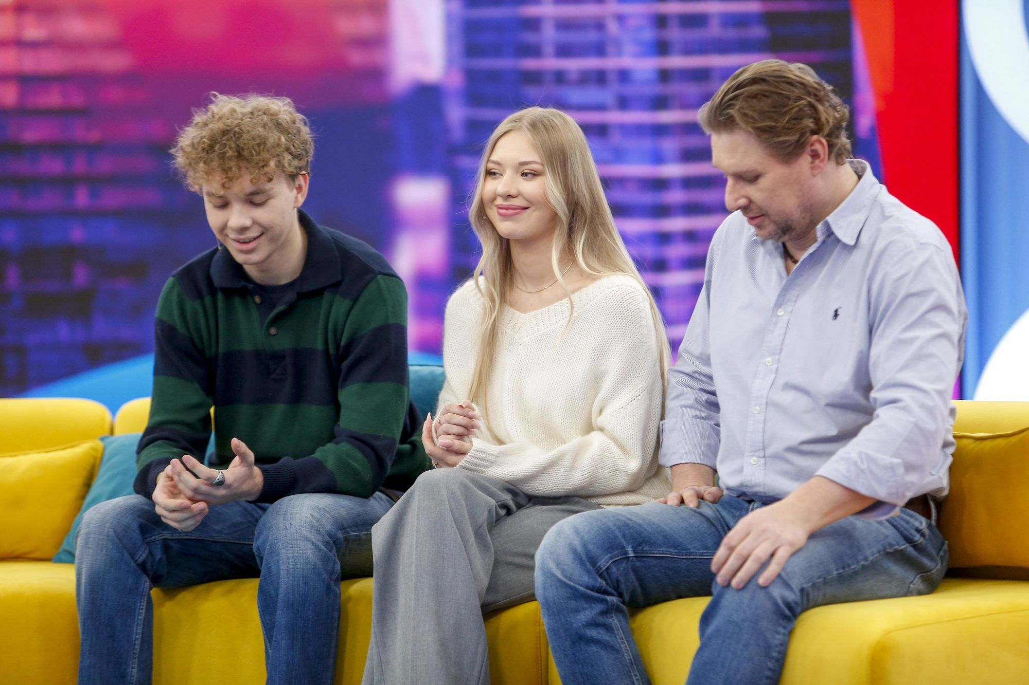 Andrzej Nejman z córką Martą i synem Jakubem