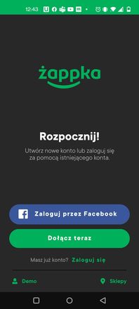 Żappka: możliwość rejestracji kontem Facebook