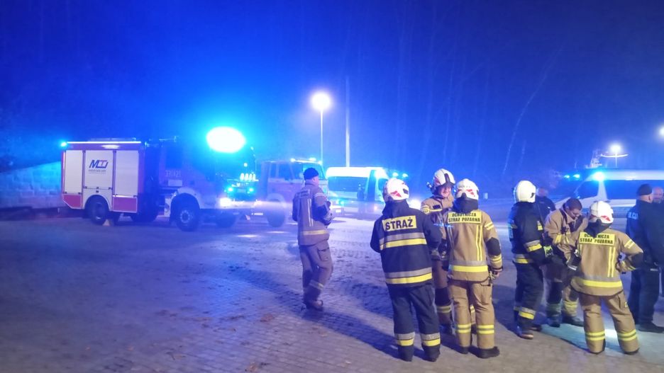 Strażacy podczas poszukiwań chłopców pod Szyndzielnią