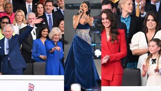 Tłum gwiazd na koncercie koronacyjnym: Kate i William bez księcia Louisa, prześwitująca Nicole Scherzinger, rozbawiony król Karol (ZDJĘCIA)