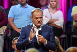 Donald Tusk w Dzierżoniowie. Nagle głos z sali: "opowiada pan bajki"