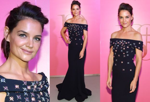 Szczęśliwa Katie Holmes odsłania ramiona