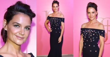 Szczęśliwa Katie Holmes odsłania ramiona