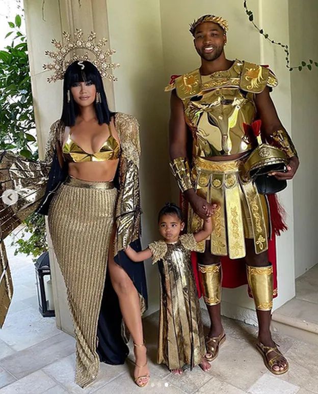 Khloe Kardashian i Tristan Thompson z córką