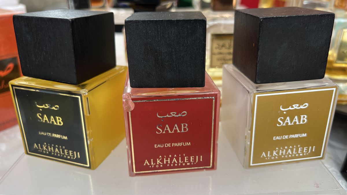 Luxury perfumes and colognes imported from Dubai displayed during the Taste of the Middle East Festival in Toronto, Ontario, Canada, on July 16, 2023. The festival transformed Nathan Phillips Square into Arabian souks, serving up the delightful tastes of Middle Eastern cuisines from various regions as well as showcasing Arabic music, art, heritage, and culture. (Photo by Creative Touch Imaging Ltd./NurPhoto via Getty Images)