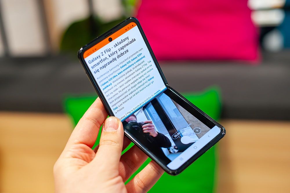Samsung Galaxy Z Flip - podzielony ekran