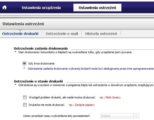 Samsung Xpress SL-C410W Easy Printer Manager ustawienia 8