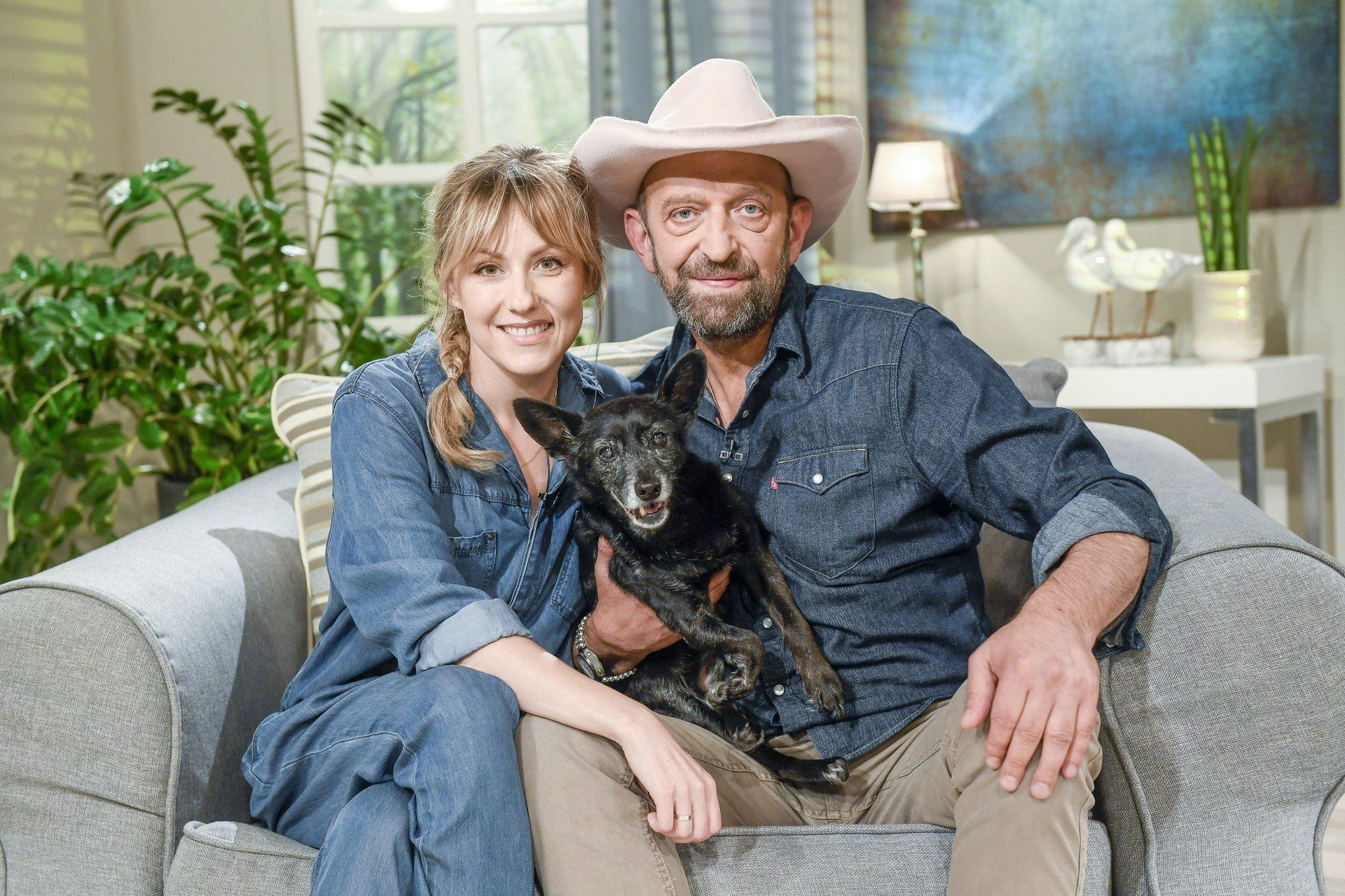 Janusz Chabior i Agata Wątróbska na planie programu &#34;Demakijaż&#34;