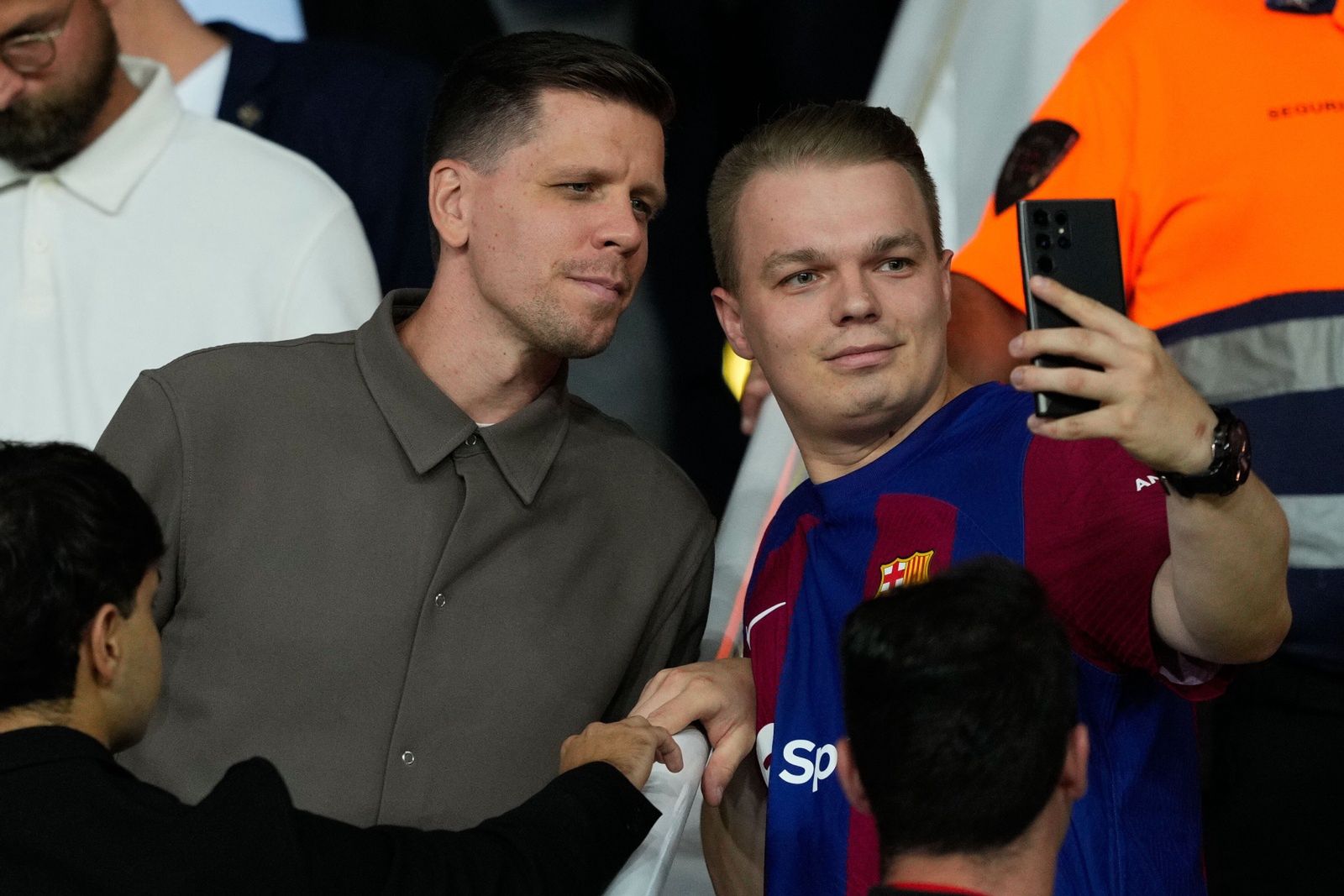 Wojciech Szczęsny na meczu FC Barcelony