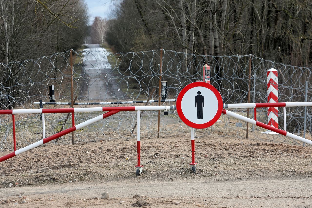 Zasieki na granicy z Białorusią