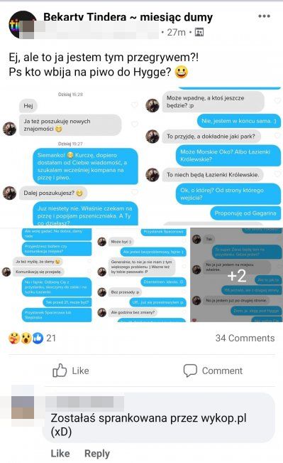 Wykop i Tinder - idealna drama?