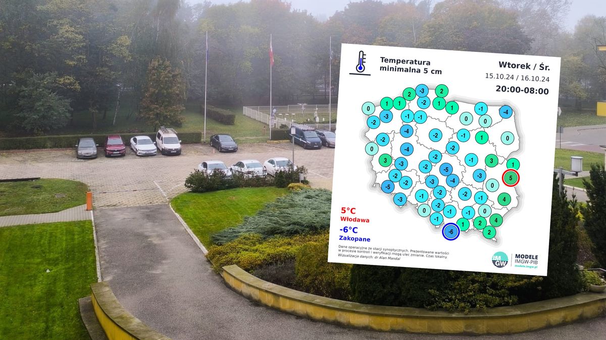 Temperatura spadła poniżej zera