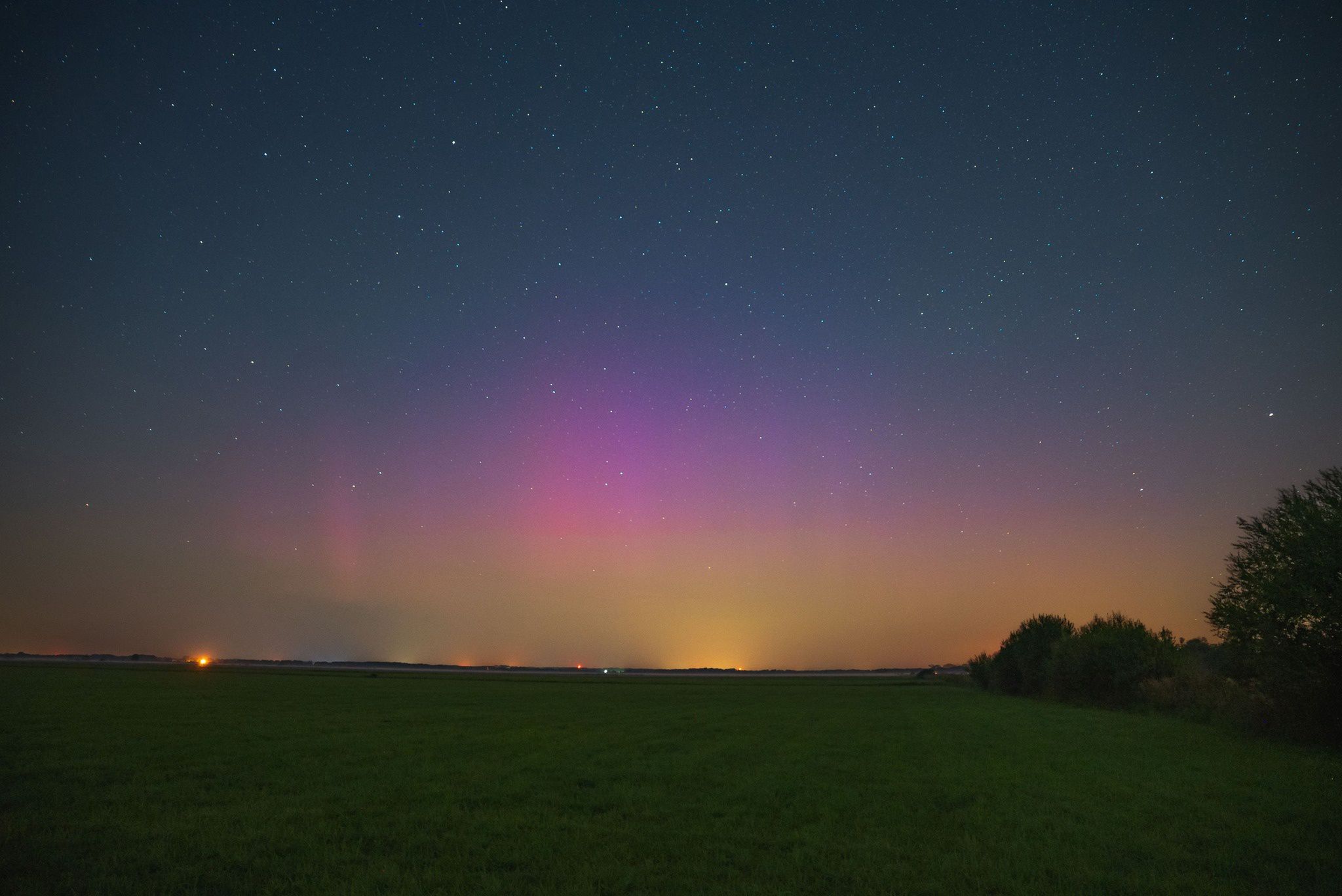 Zorza nad Polską.