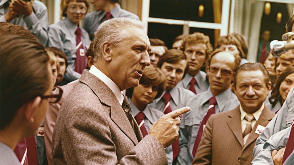 Edward Gierek w latach 70. z aktywem ZSMP