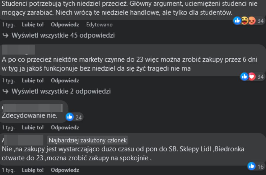 Kasjerzy o niedzielach handlowych