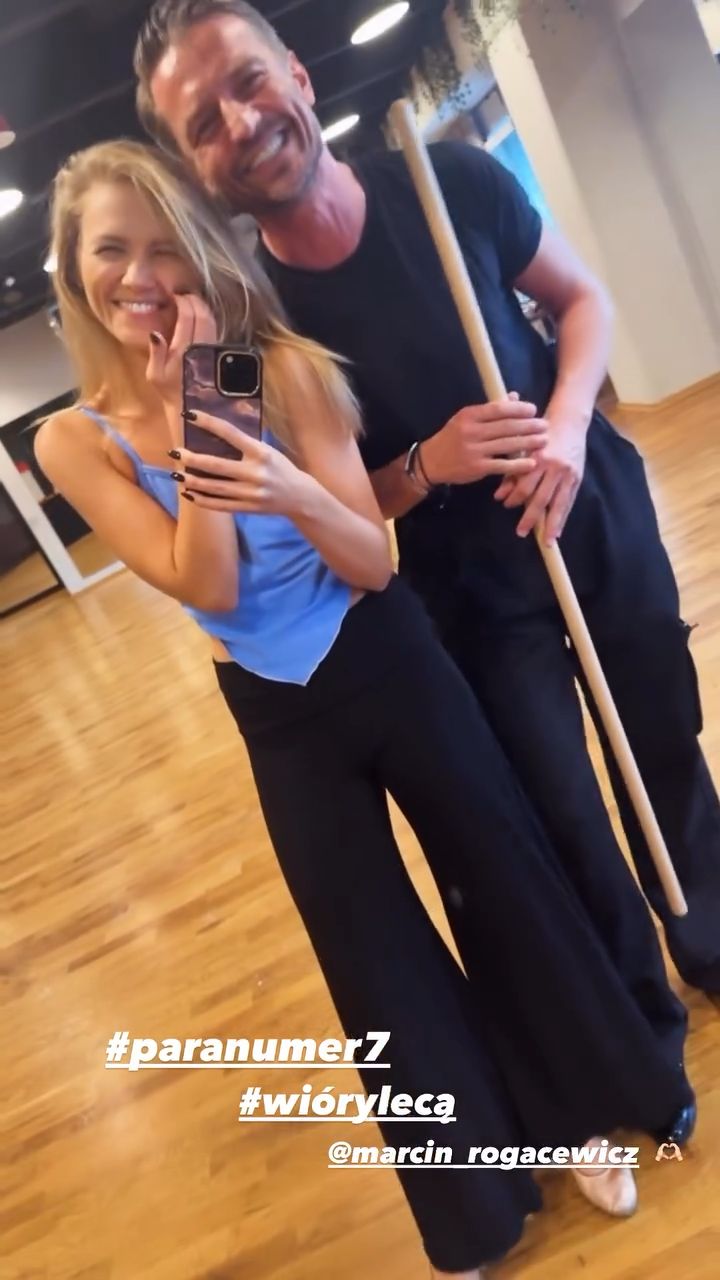 Marcin Rogacewicz i Agnieszka Kaczorowska podczas prób do "TzG"