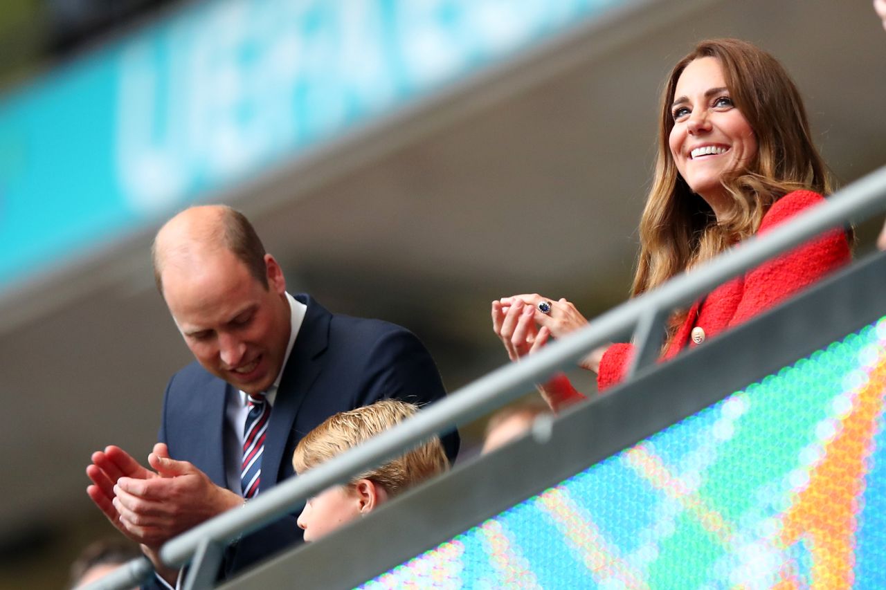 Duchess Kate, Prince William, and George