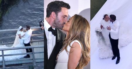 Tak wyglądał DRUGI ślub Jennifer Lopez i Bena Afflecka! Panna młoda miała na sobie widowiskową suknię Ralpha Laurena (ZDJĘCIA)