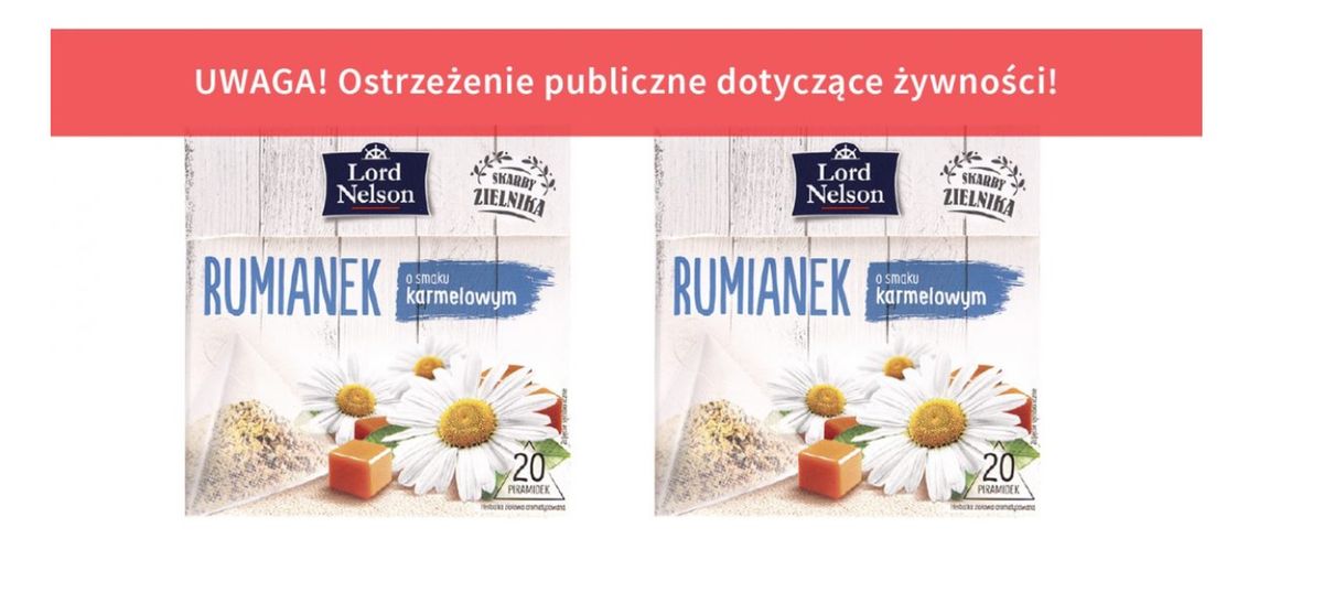 Lidl wycofuje ze sprzedaży wadliwą partię herbatki Lord Nelson