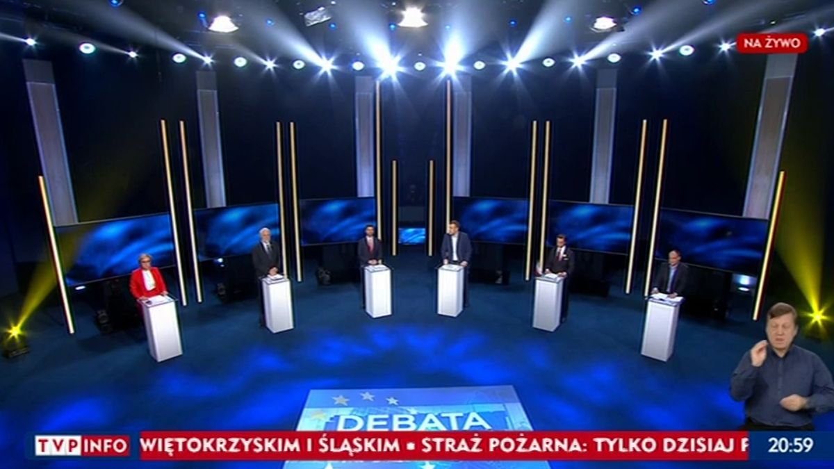 Debata w TVP Info zaczęła się od wypowiedzi o euro