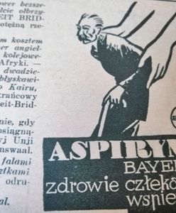 "Aspiryna Bayera zdrowie człeka wspiera". Tak wyglądały reklamy w prasie z lat 30.