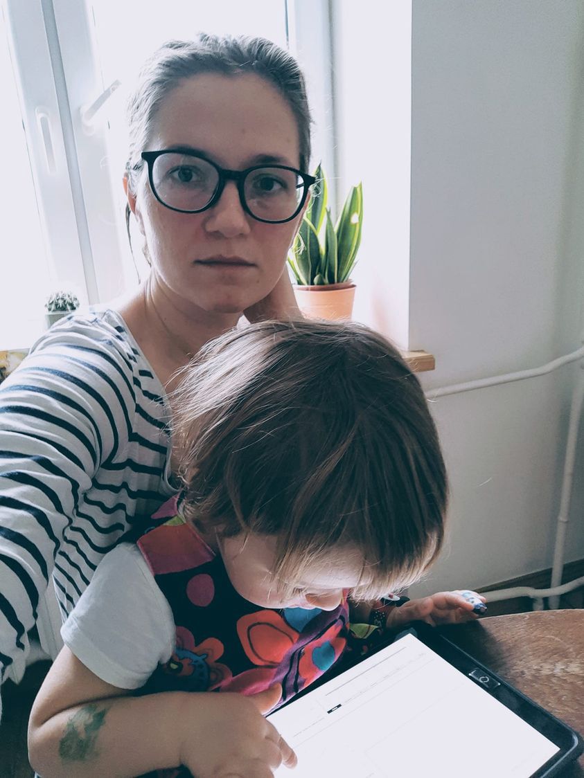 Magdalena Biejat z synem